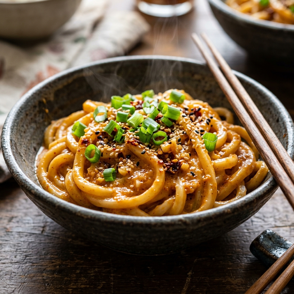 Creamy Chili Garlic Udon