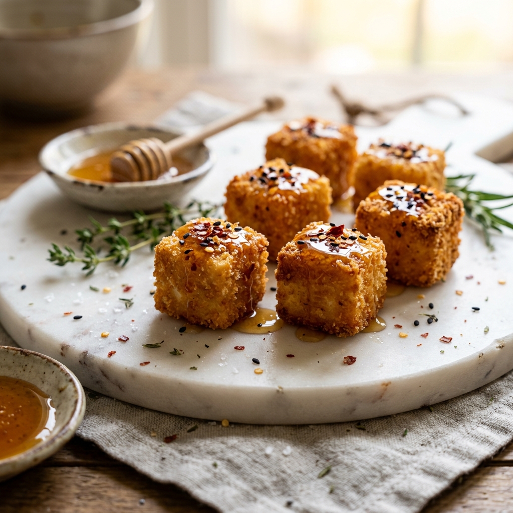 Crispy Feta Honey Bites