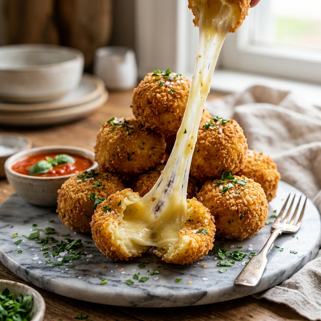 Crispy Mozzarella Potato Balls