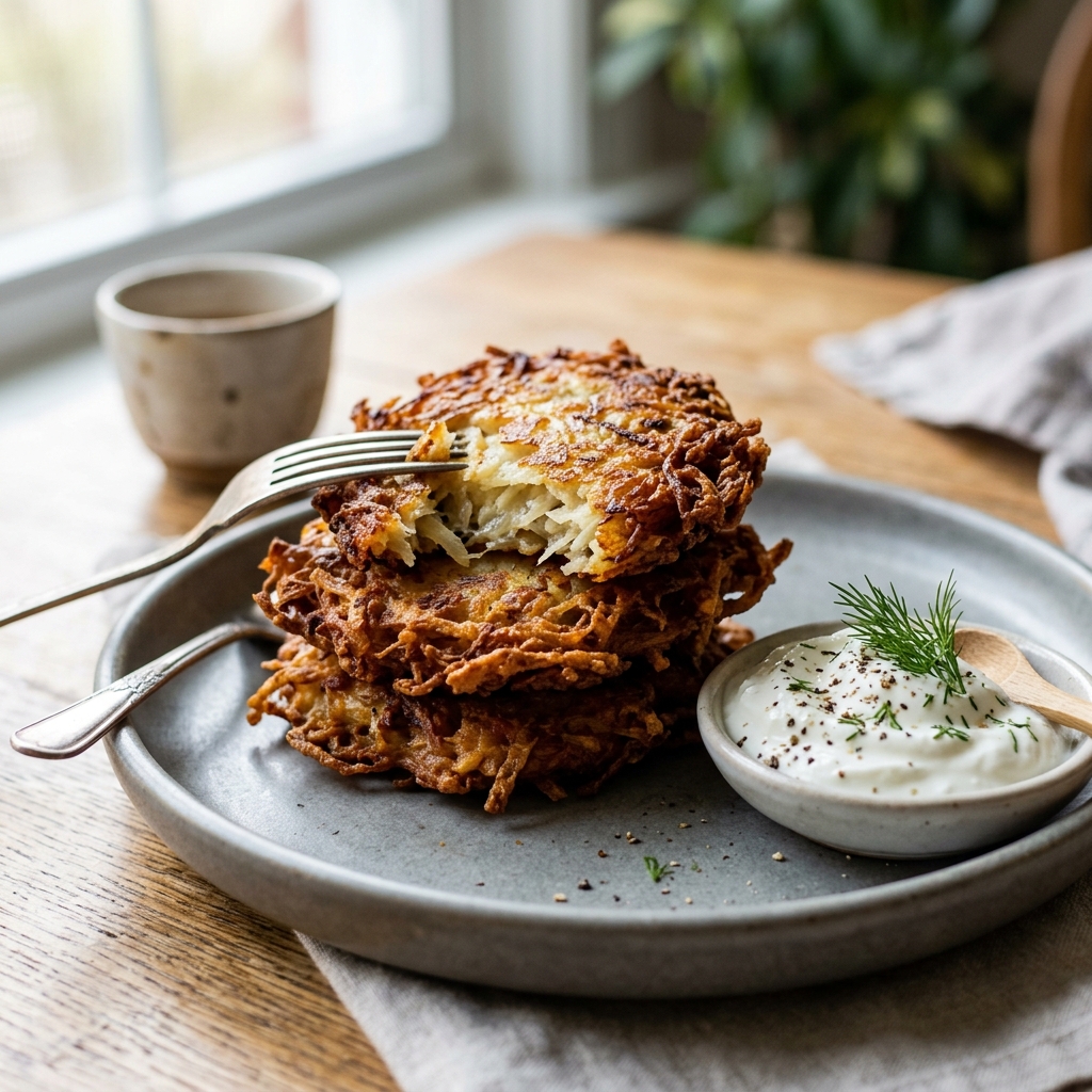 Crispy Onion Potato Pancakes
