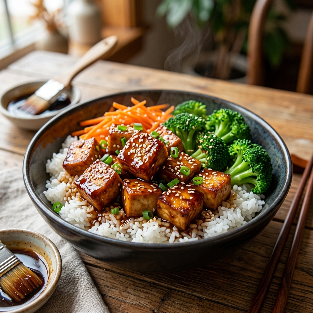 Crispy Teriyaki Tofu Bowl