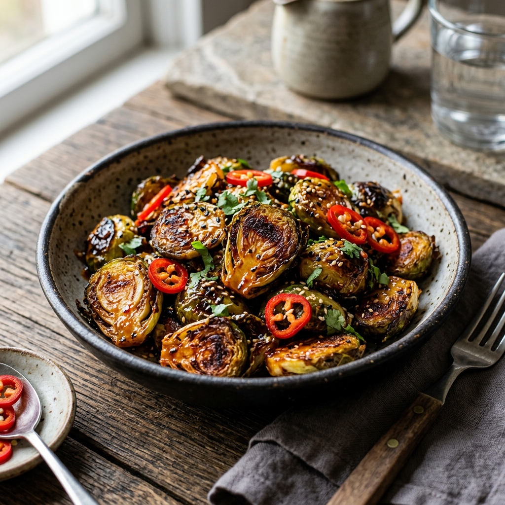 Honey Sriracha Brussels Sprouts