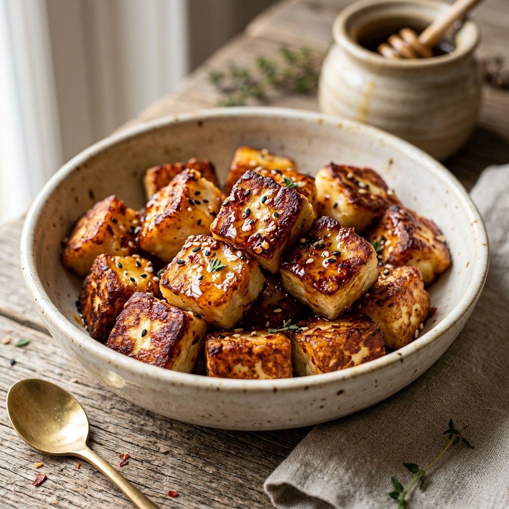Hot Honey Halloumi Bites
