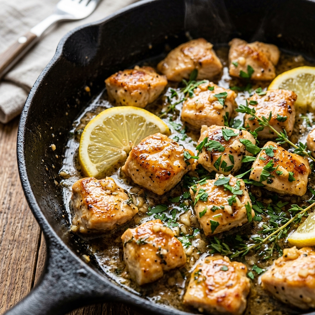 Lemon Garlic Chicken Bites