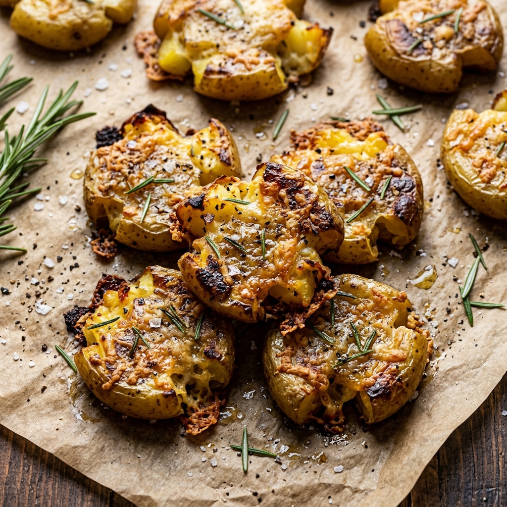 Parmesan Smashed Potatoes