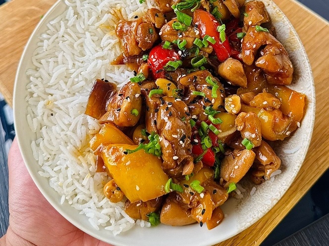 The Cut — Soy Glazed Chicken Bowl with Charred Peppers