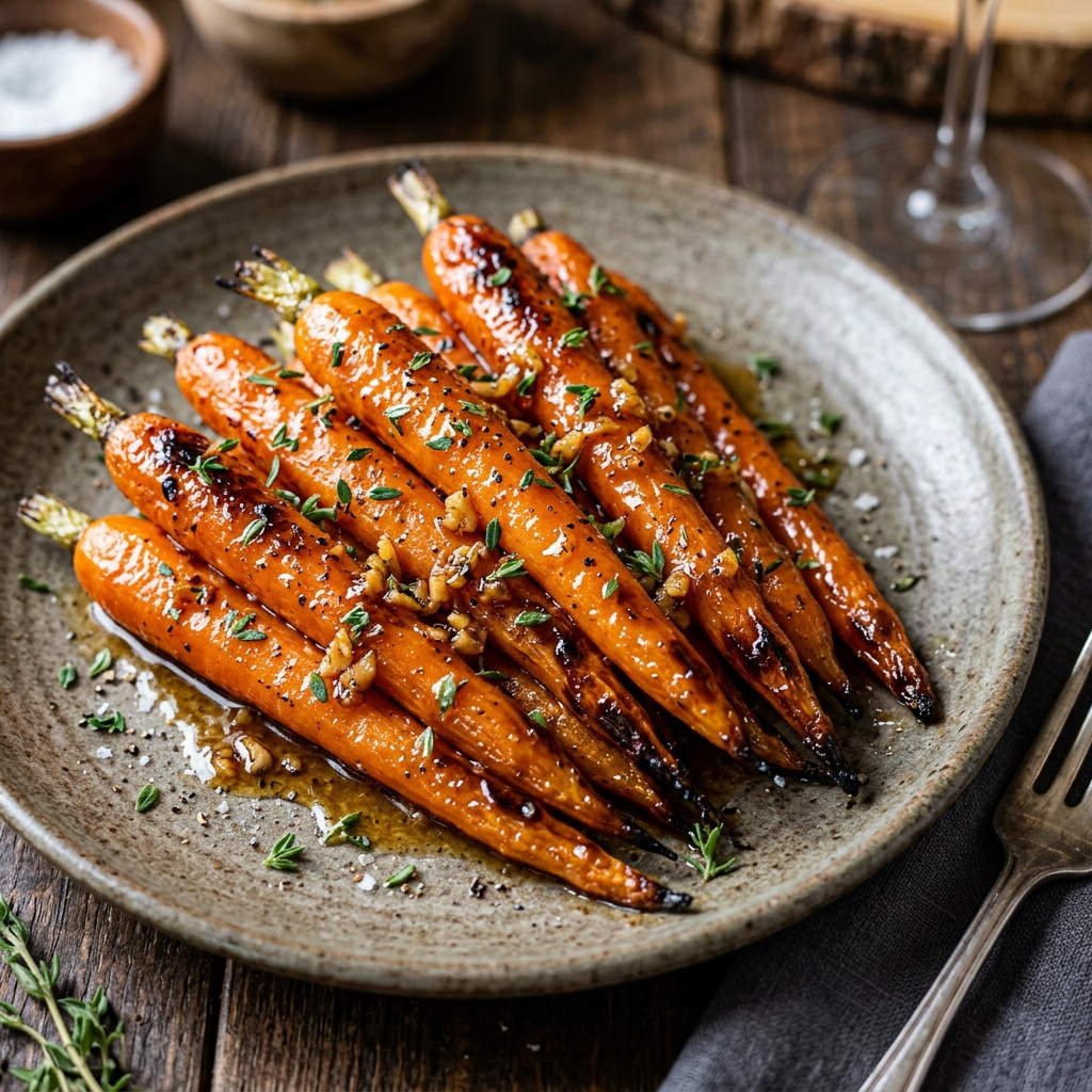 Sticky Garlic Butter Carrots